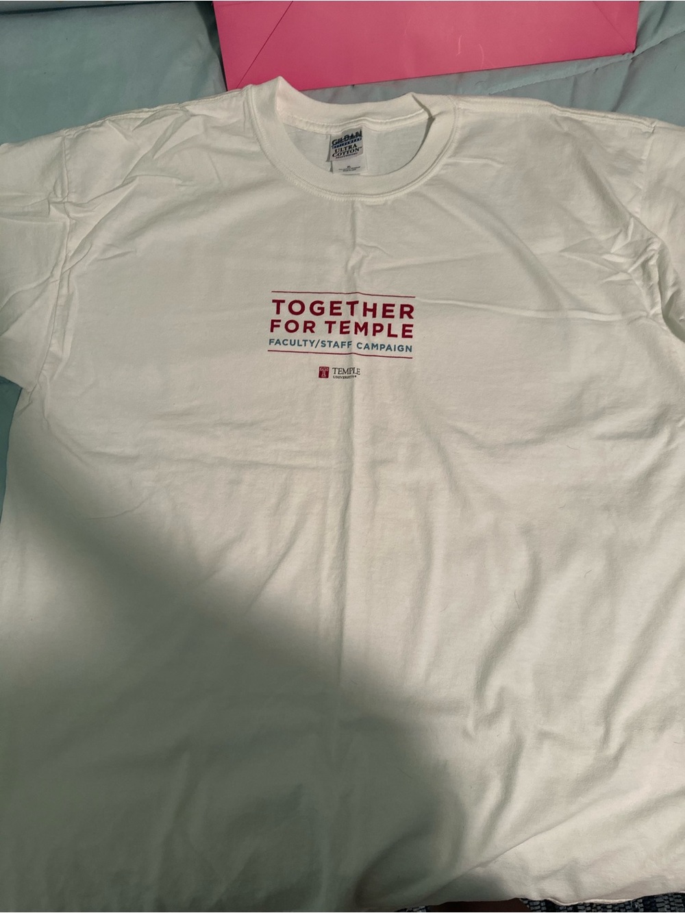 Together for Temple White Crewneck T-Shirt NWOT